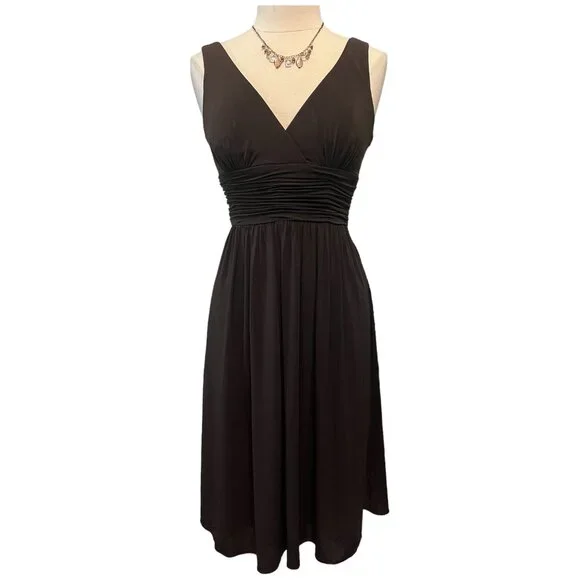 Laundry By Shelli Segal | Dresses | Slinky Brown Midi Dress | Poshmark